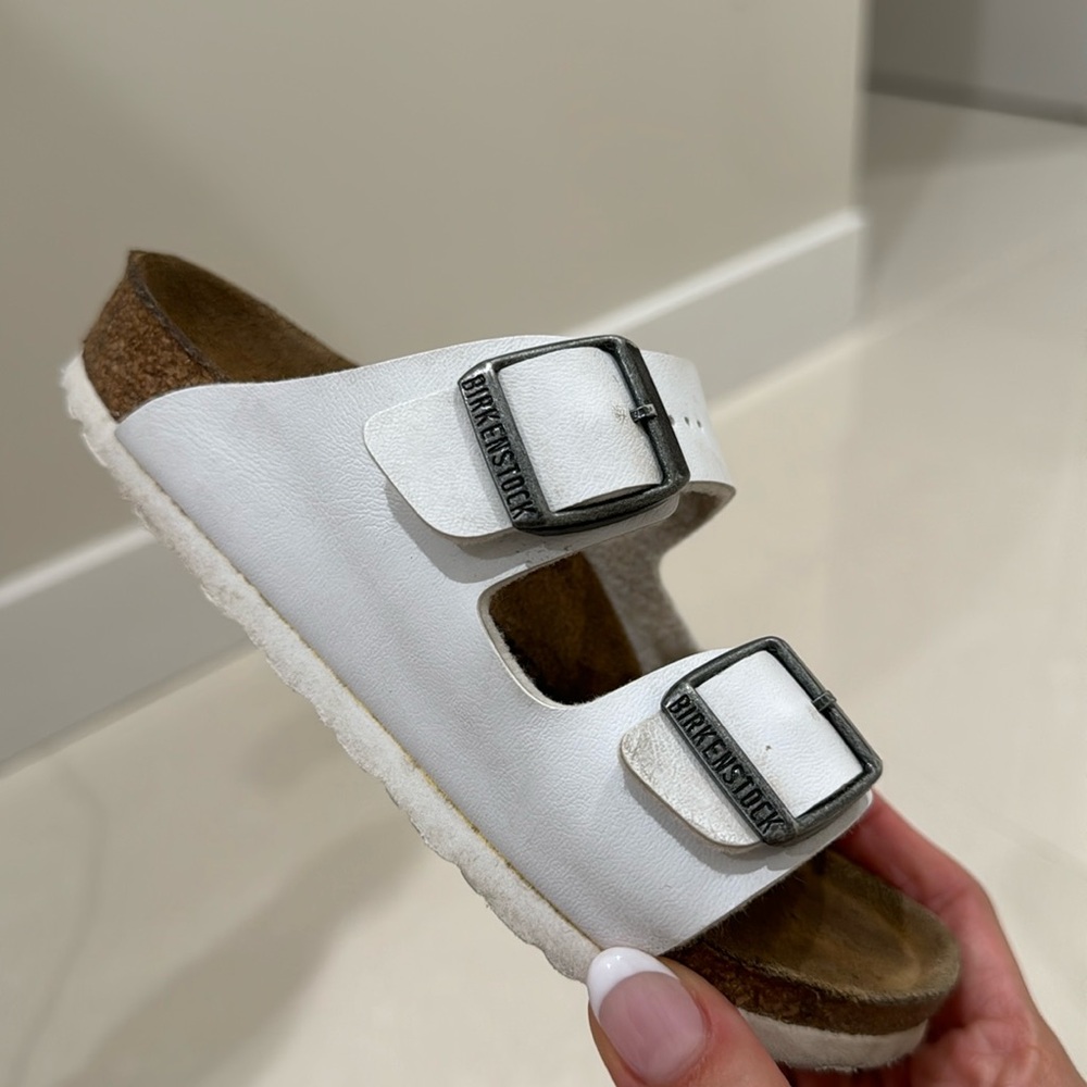White Birkenstock sandals size c10